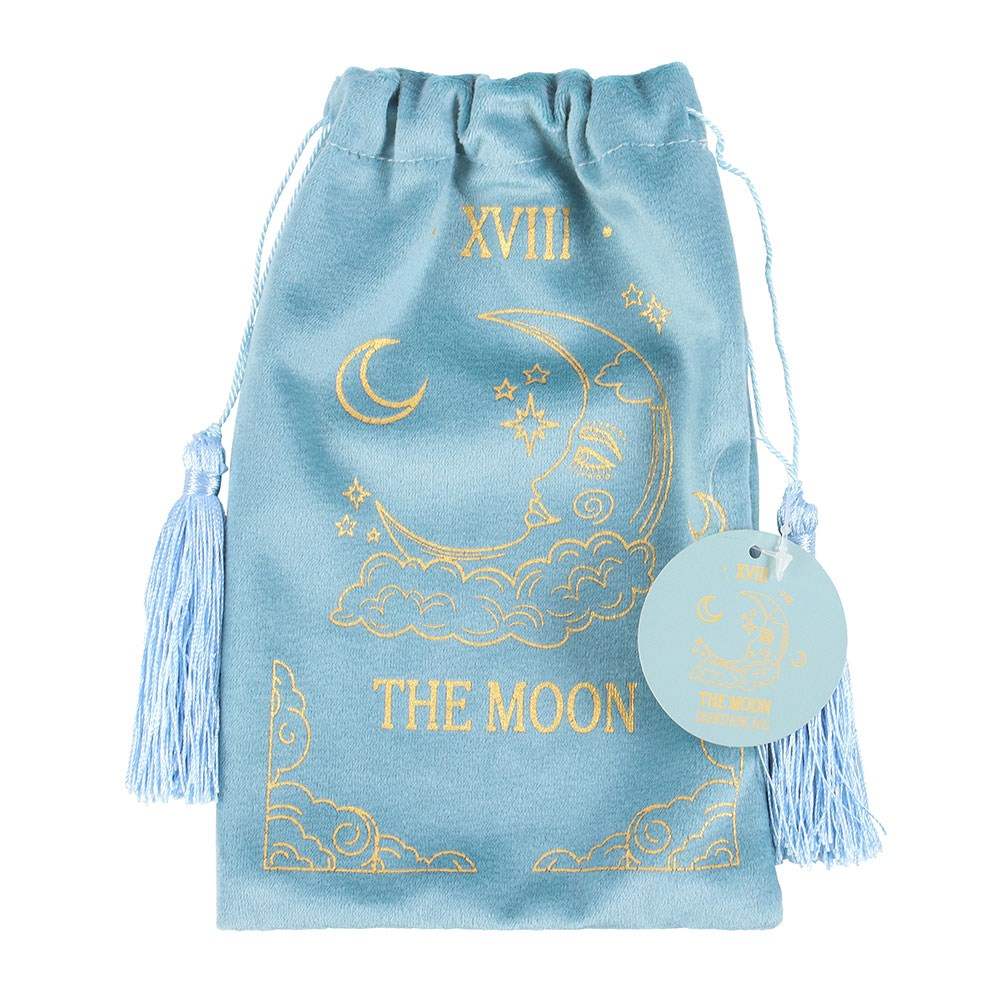 Something Different - The Moon Vintage Tarot Velvet Beutel mit Kordelzug - Mehrfarben